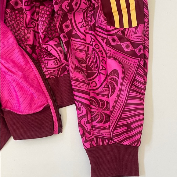 adidas x Farm Rio Track Jacket with Yellow Stripes (rare!) - Picture 8 of 14